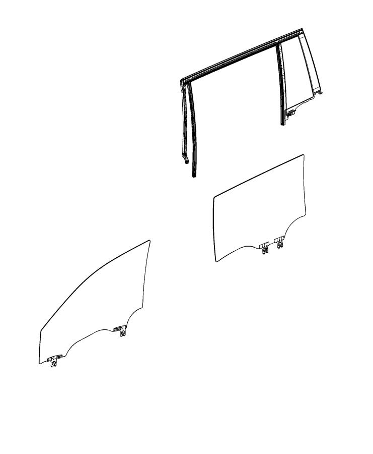 Diagram Glass, Front And Rear Door. for your 2002 Chrysler 300  M 