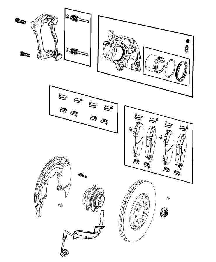 Diagram Brakes, Front. for your Jeep