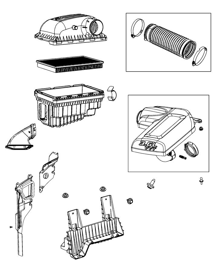 Diagram Air Cleaner and Related Parts. for your 2023 Ram 1500   