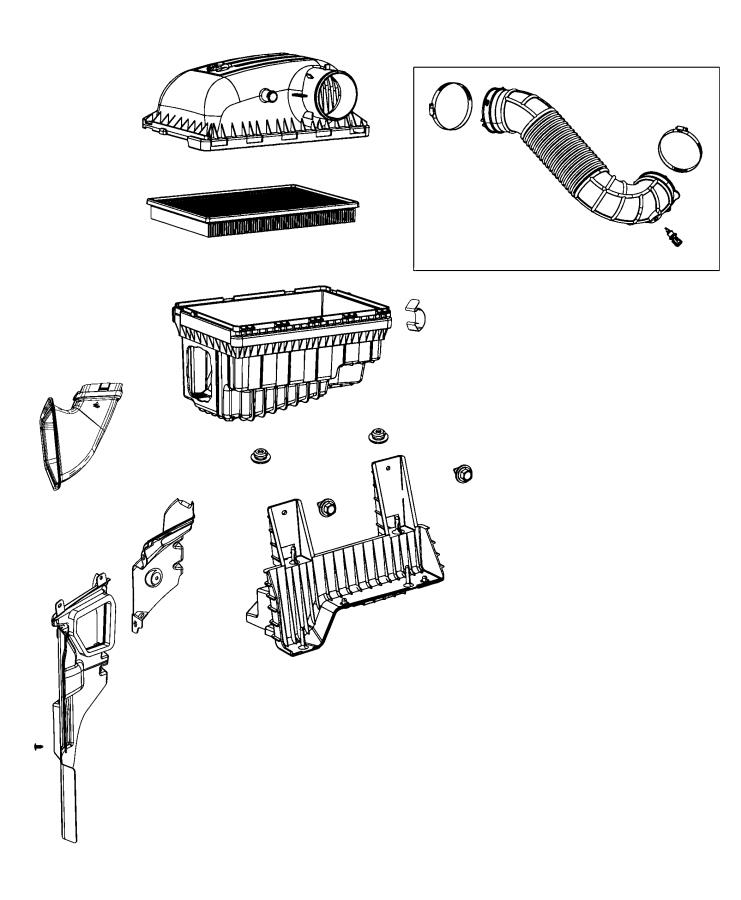 Diagram Air Cleaner and Related Parts. for your 2023 Ram 1500   