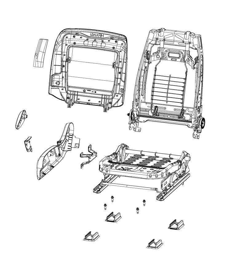 Diagram Adjusters, Recliners, Shields and Risers - Passenger Seat. for your Dodge