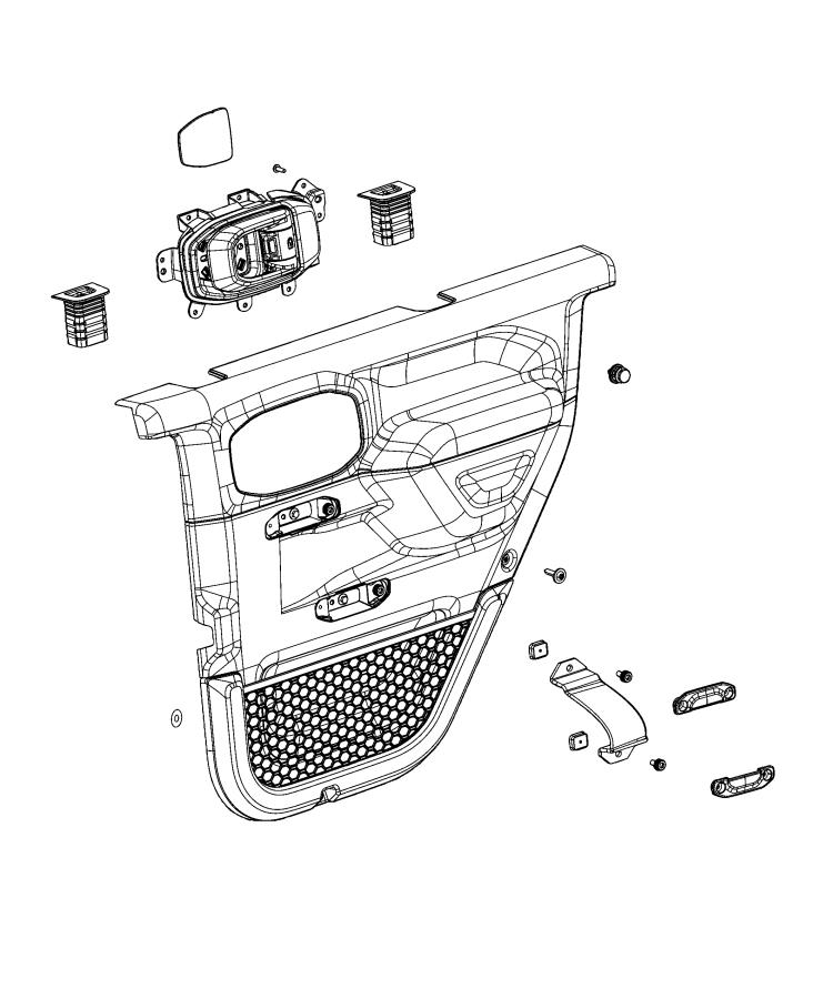 Diagram Rear Door Trim Panels. for your 2024 Jeep Wrangler   