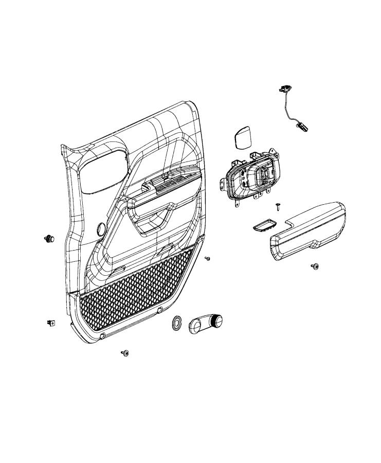 Diagram Front Door Trim Panels. for your 2024 Jeep Wrangler   