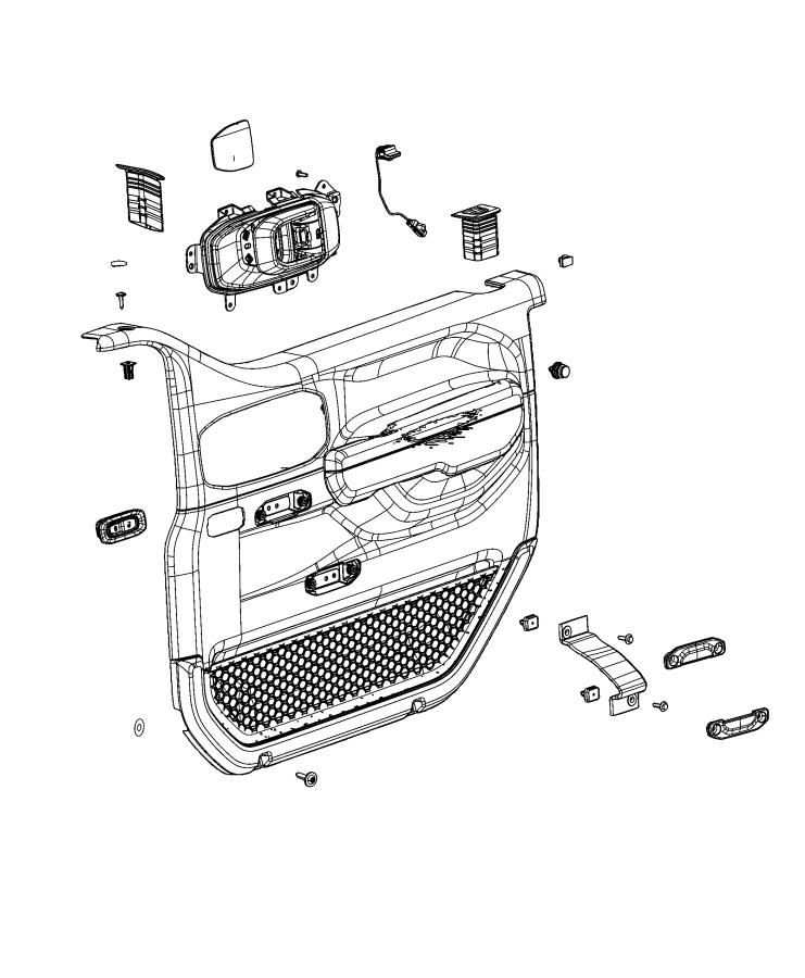 Diagram Front Door Trim Panels. for your 2024 Jeep Wrangler   