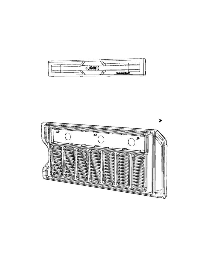 Swing Gate Trim Panels and Scuff Plate. Diagram