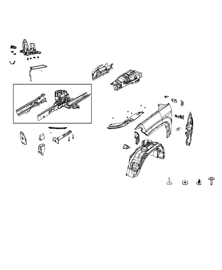 Diagram Front Fender. for your Jeep