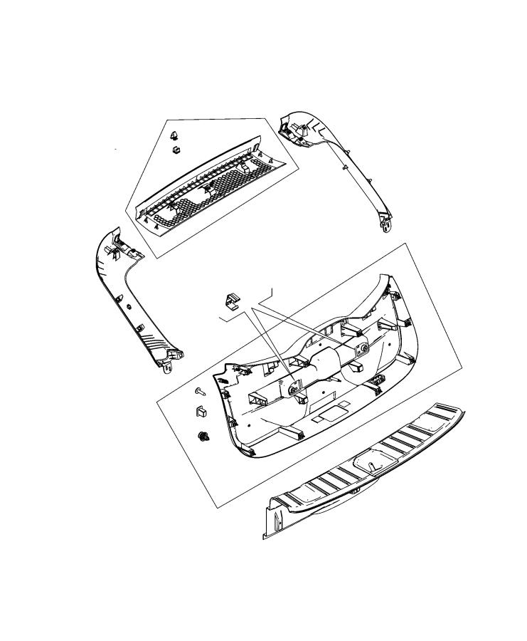 Liftgate Trim Panels and Scuff Plate. Diagram