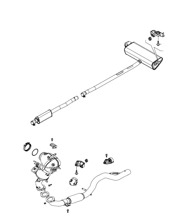 Diagram Exhaust System. for your 2023 Fiat 500X   