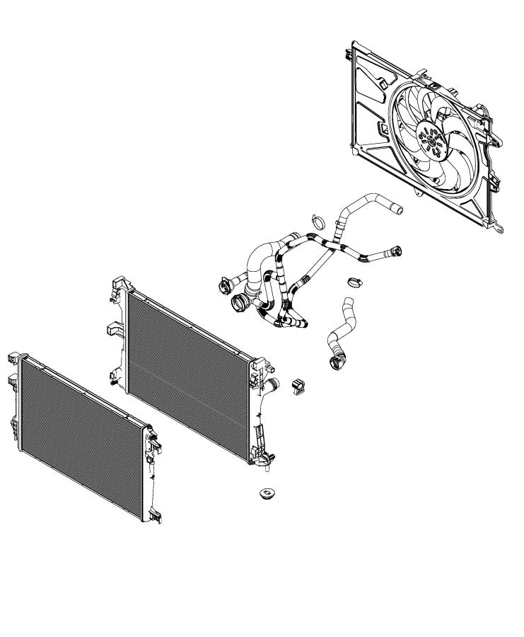 Diagram Radiator and Related Parts. for your 2000 Chrysler 300  M 