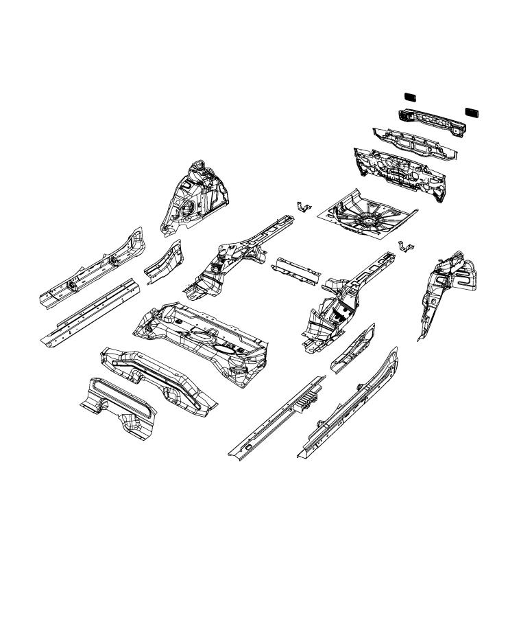 Diagram Rear Floor Pan. for your 2000 Chrysler 300  M 