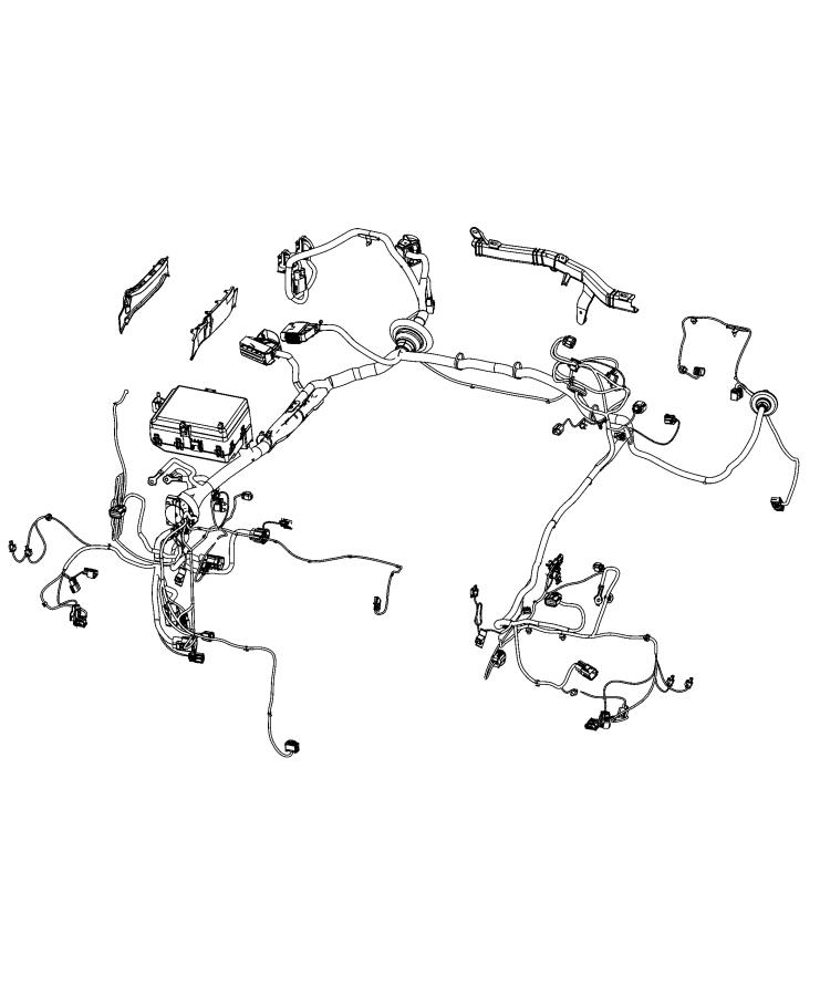 Full size assembly image of Wiring, Headlamp to Dash. (1/1)