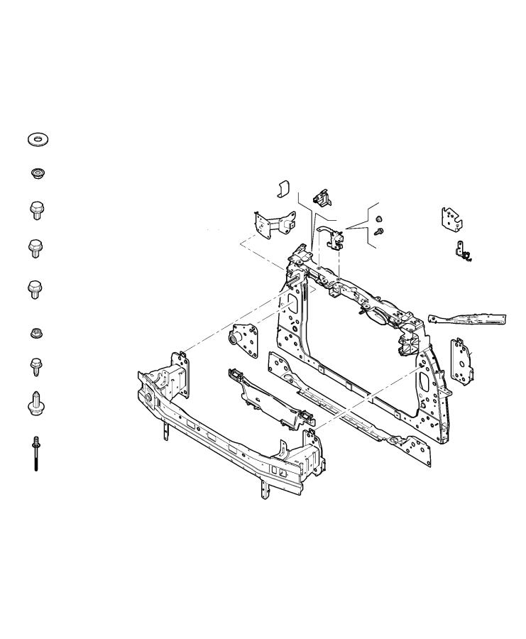 Diagram Radiator Support. for your Dodge