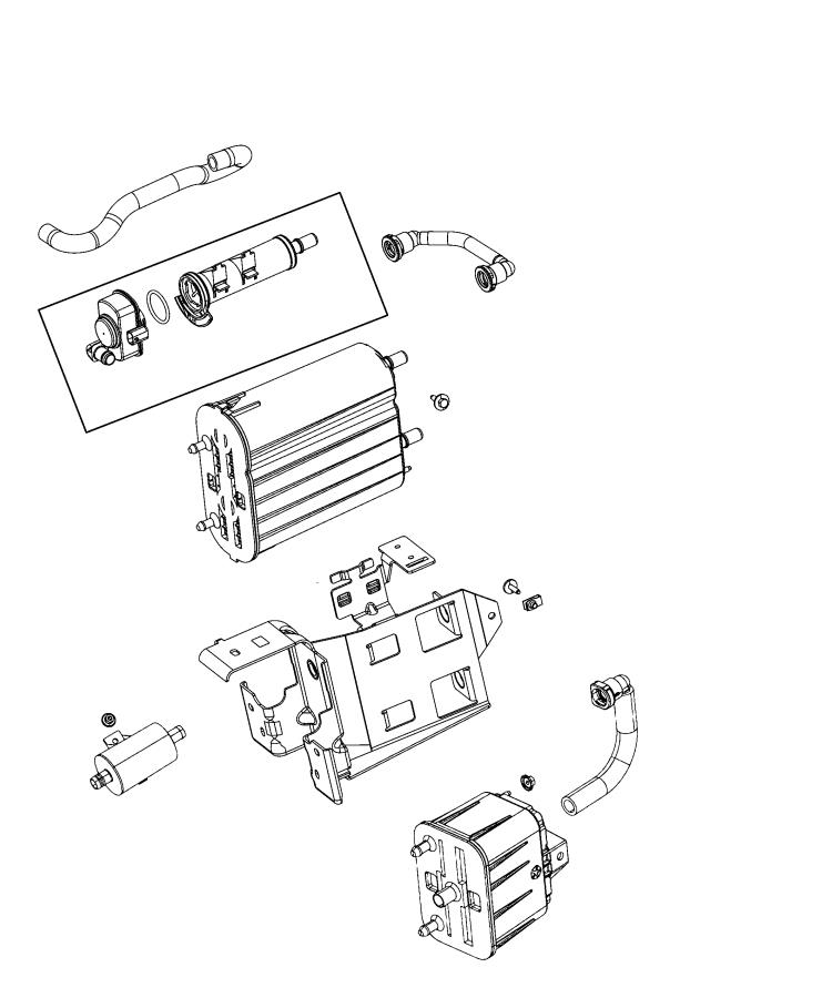 Vacuum Canister and Leak Detection Pump. Diagram