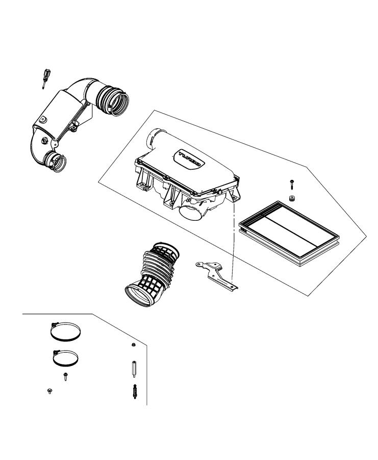 Diagram Air Cleaner and Related Parts. for your Dodge