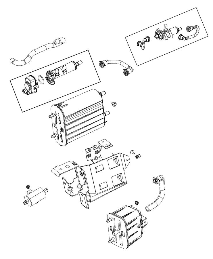 Vacuum Canister and Leak Detection Pump. Diagram