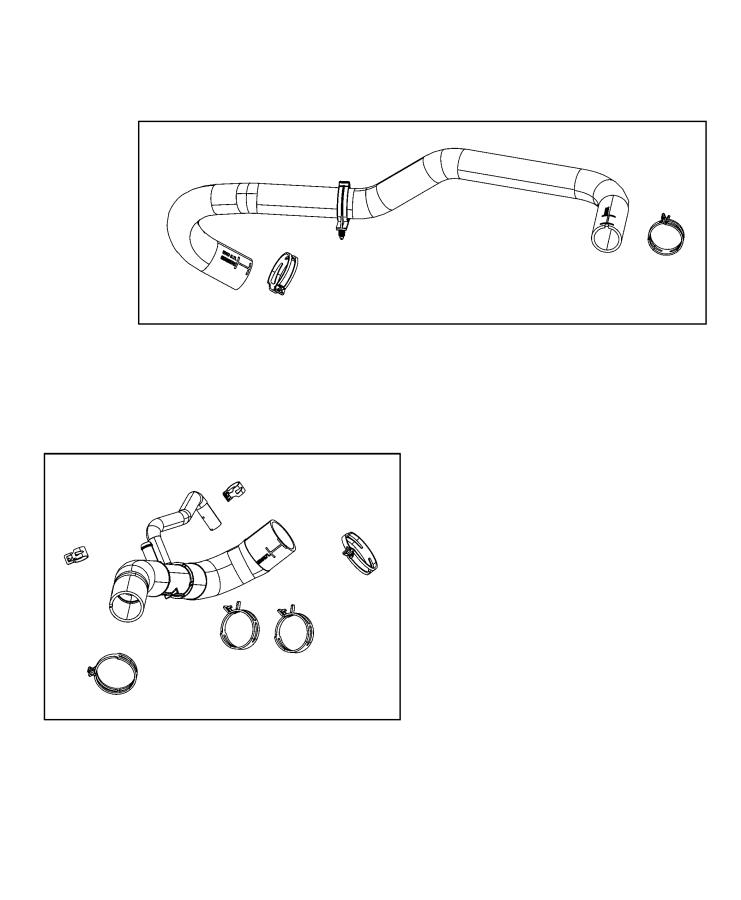 Coolant Tubes and Hoses. Diagram