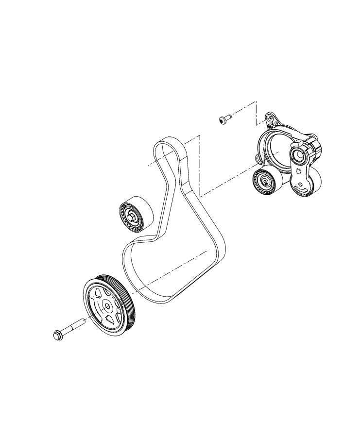 Diagram Pulleys and Related Parts. for your 2004 Chrysler 300  M 