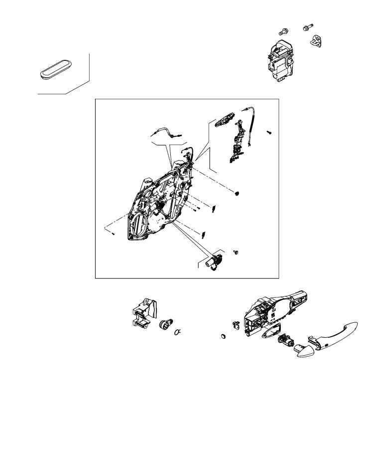 Diagram Front Door, Hardware Components. for your 2002 Chrysler 300  M 