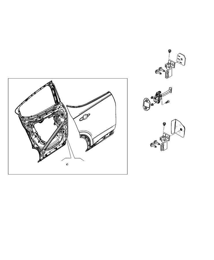 Diagram Rear Door, Shell and Hinges. for your Chrysler 300  M