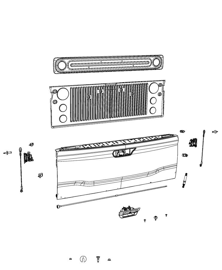 Diagram Tailgate. for your Ram 3500  