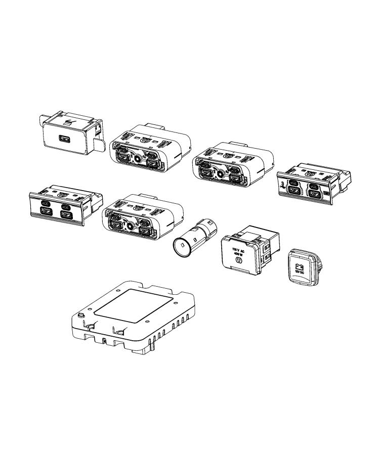 Diagram Connectors, Power, USB and Audio Media. for your 2010 Ram 1500   