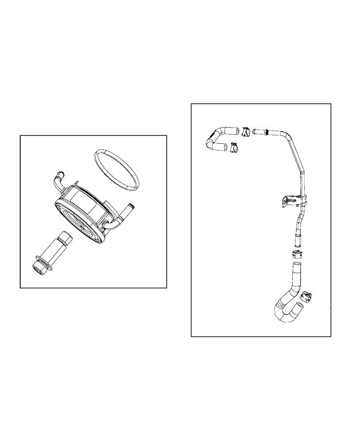 Diagram Engine Oil Cooler and Lines. for your 2019 Ram 1500  Classic Lone Star Crew Cab 