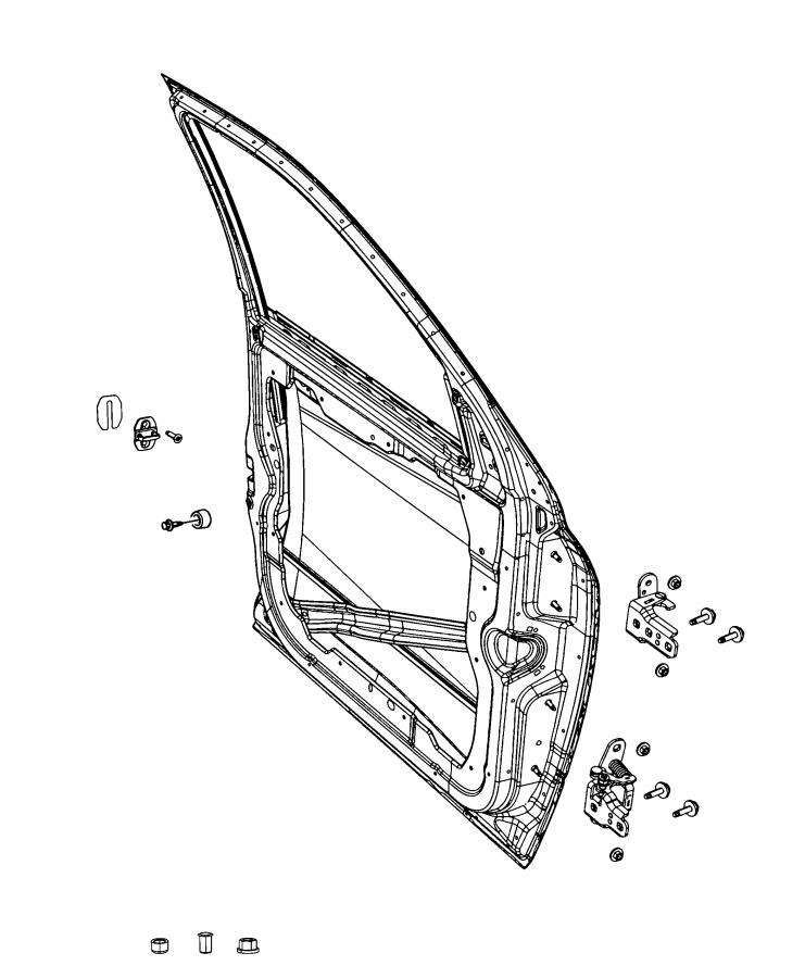 Front Door, Shell and Hinges. Diagram