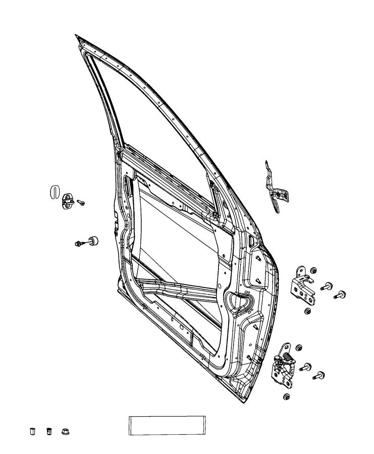 Front Door, Shell and Hinges. Diagram