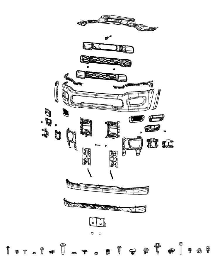 Diagram Bumper, Front. for your Ram 2500  