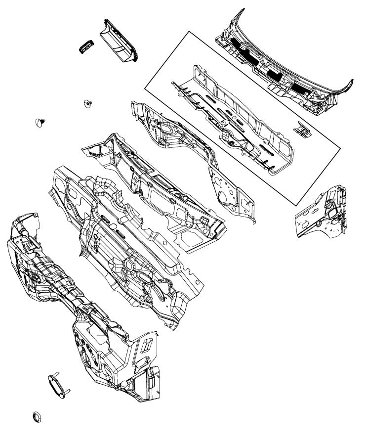 Diagram Cowl, Dash Panel and Related Parts. for your Chrysler 300  M