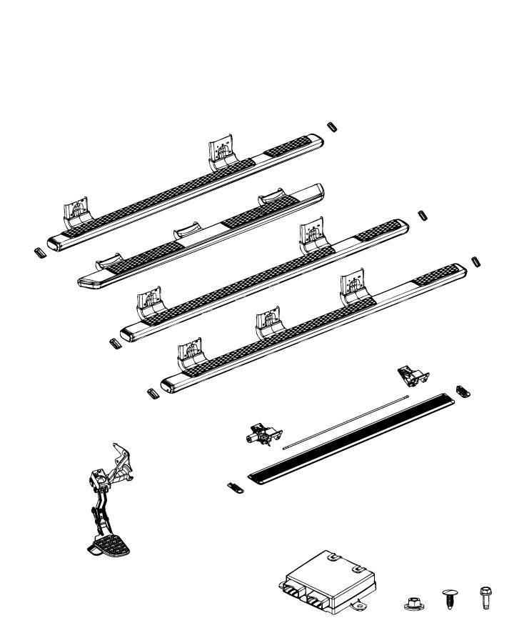 Diagram Running Boards and Side Steps. for your Jeep