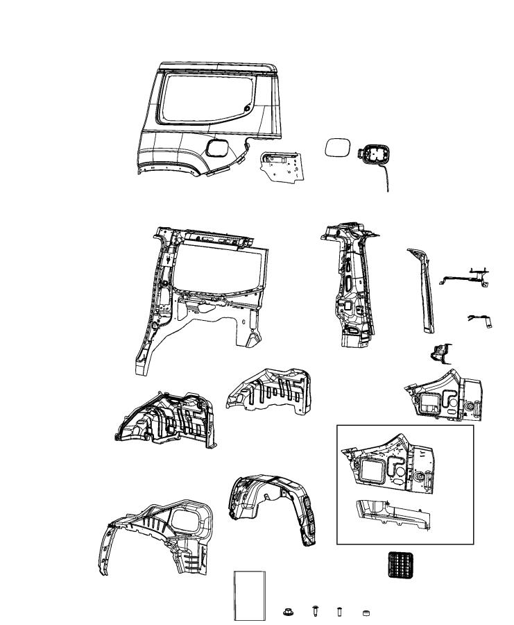 Diagram Rear Quarter Panel. for your 2016 Ram 2500   