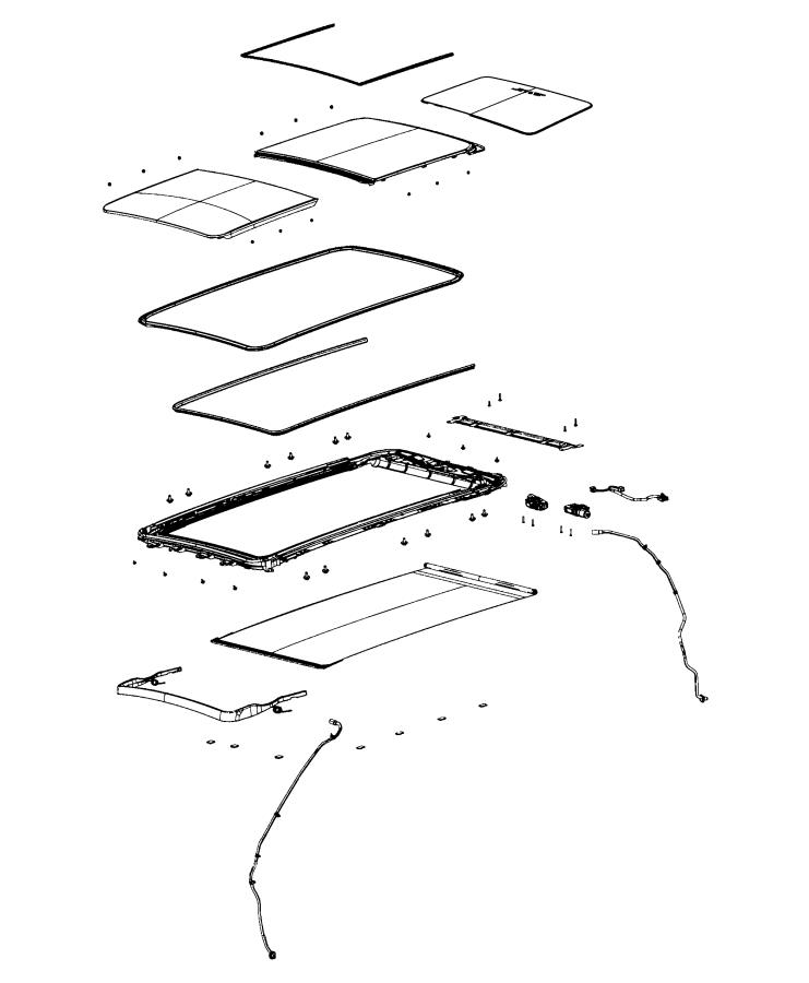 Diagram Sunroof and Related Parts. for your Jeep Commander  