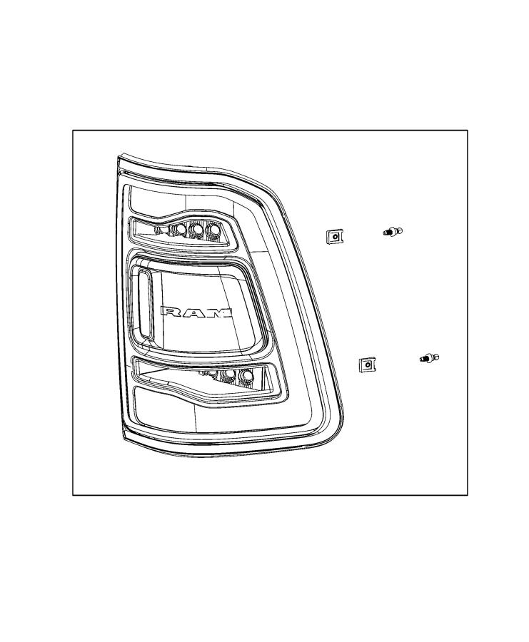 Diagram Parts, Tail Lamps Service. for your 2024 Ram 1500   