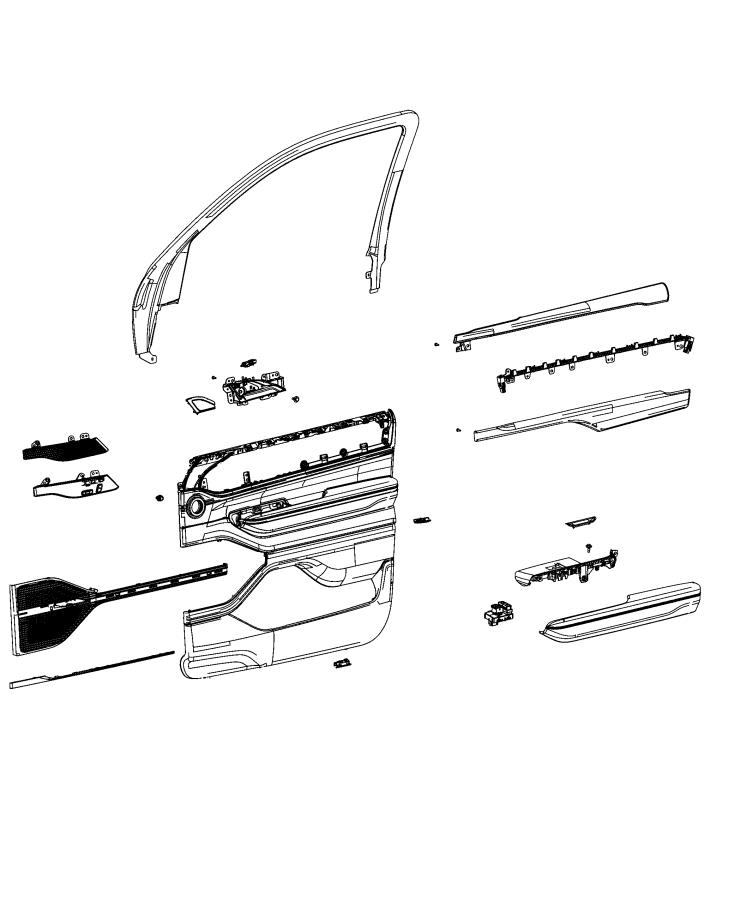 Diagram Front Door Trim Panels. for your Dodge