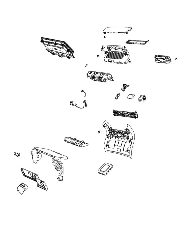 Floor Console, Front. Diagram