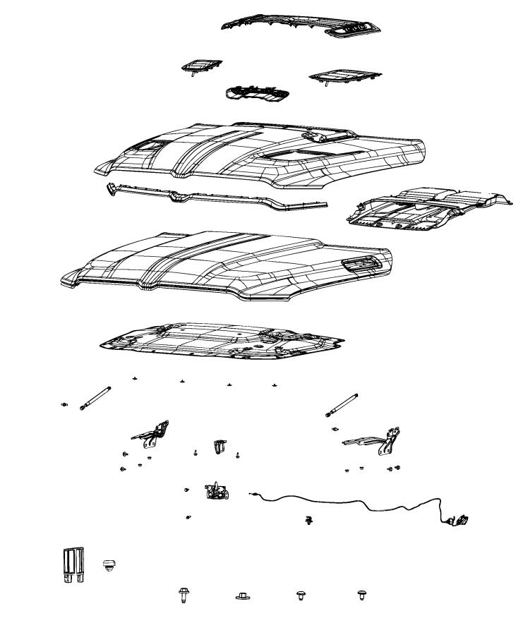 Diagram Hood and Related Parts. for your Ram 1500  