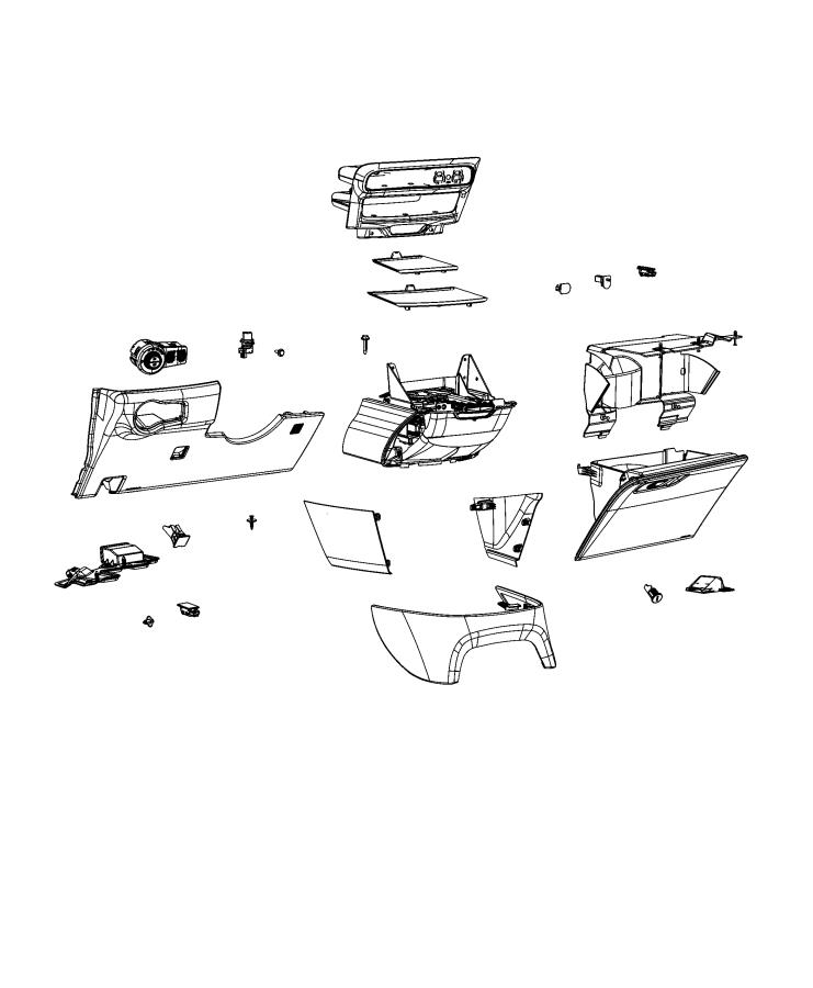 Diagram Instrument Panel, Lower. for your Dodge Durango  