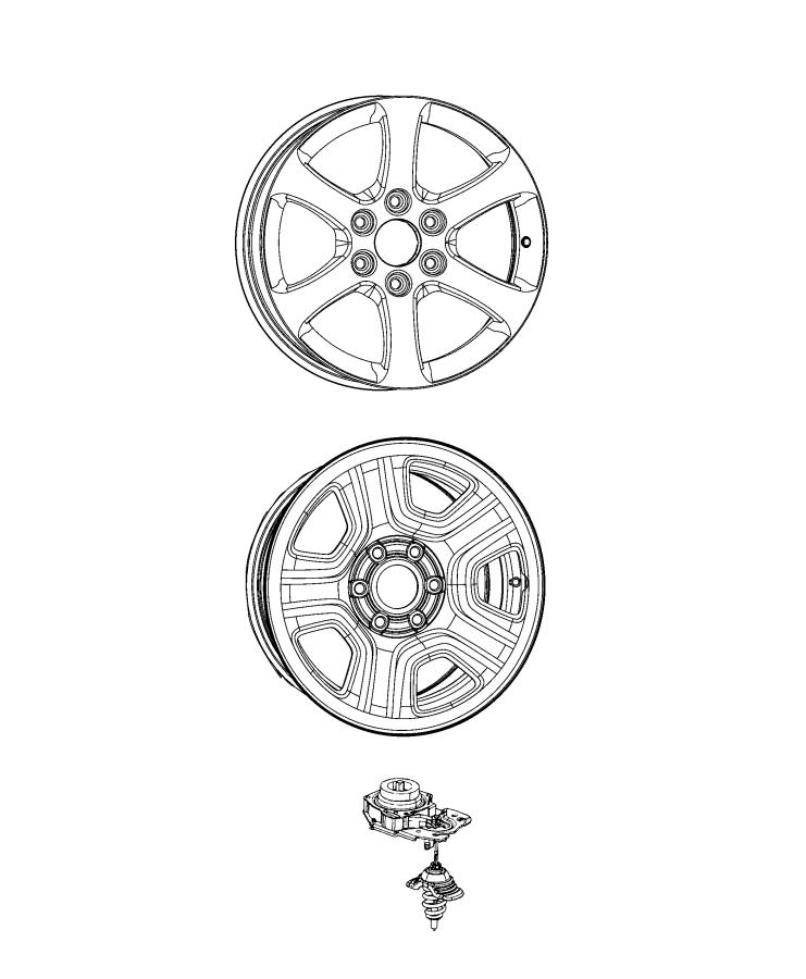 Diagram Spare Wheel Stowage. for your Jeep Grand Wagoneer  