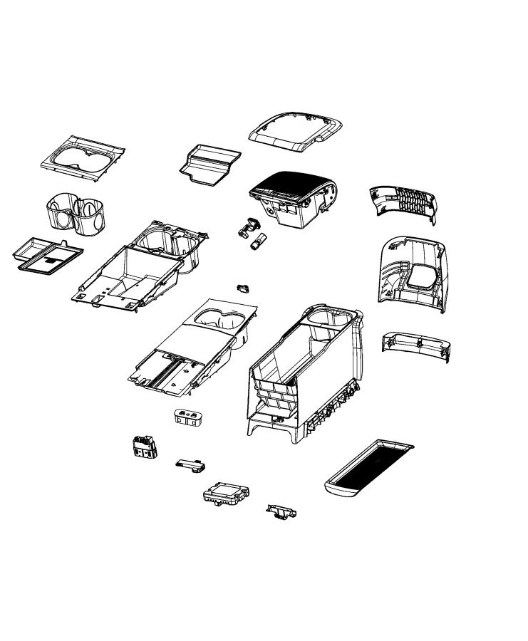 Diagram Floor Console, Front. for your Chrysler 300  M