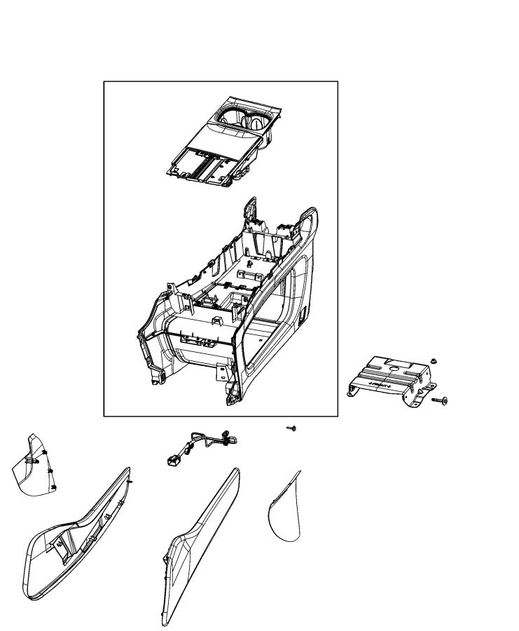 Diagram Floor Console, Front. for your Chrysler 300  M