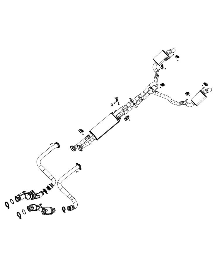 Diagram Exhaust System. for your Jeep