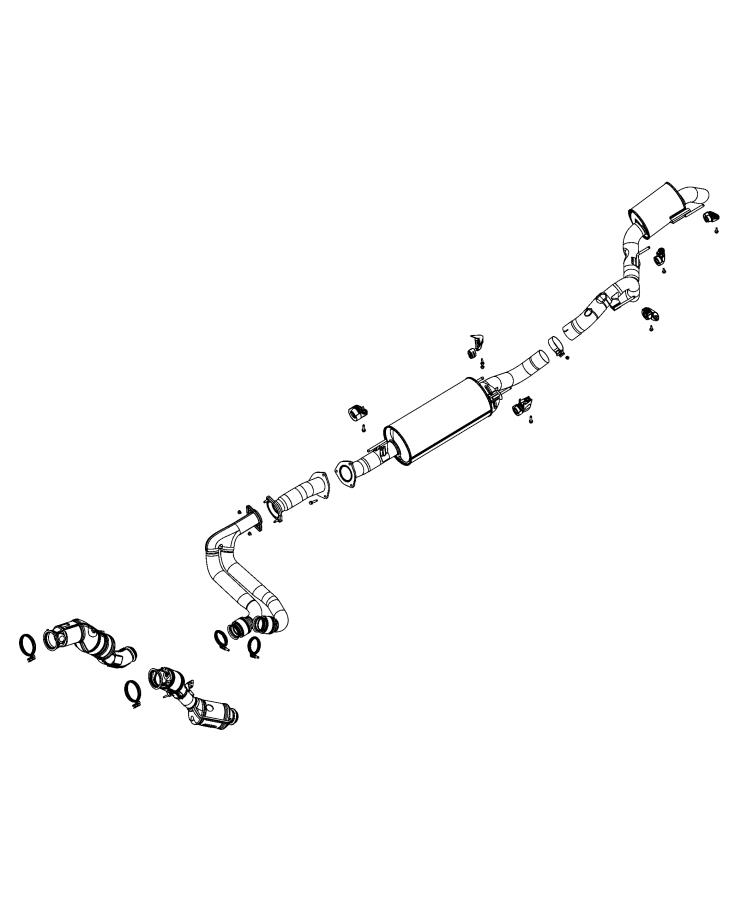 Diagram Exhaust System. for your Jeep