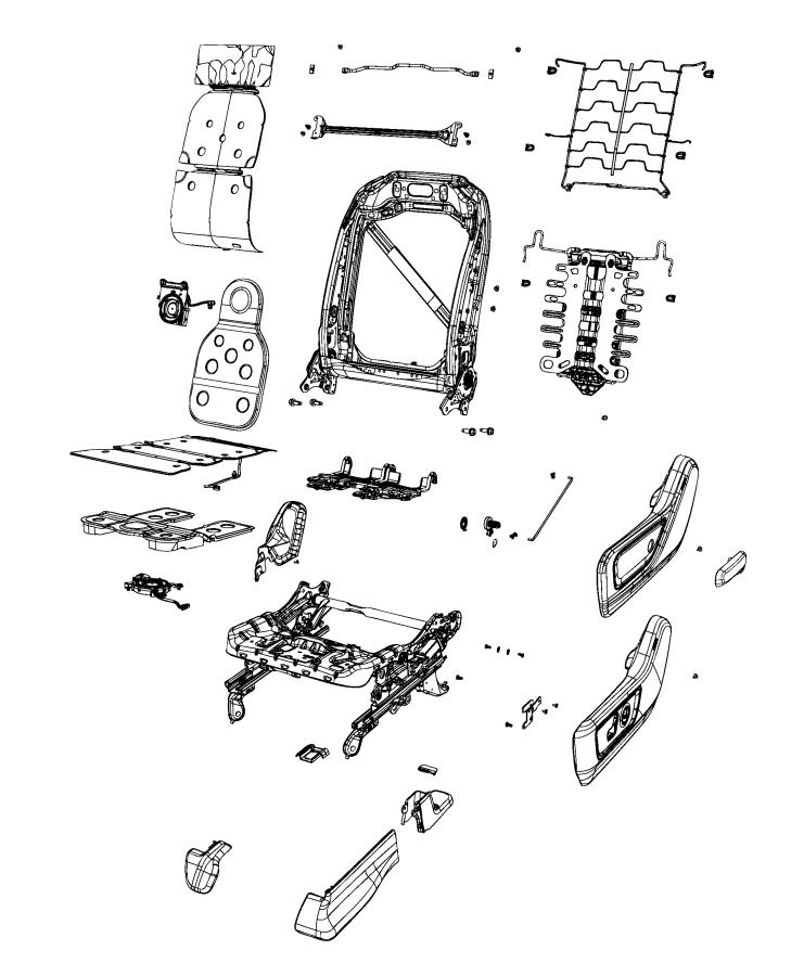 Diagram Adjusters, Recliners, Shields and Risers - Driver Seat. for your 2003 Chrysler 300  M 