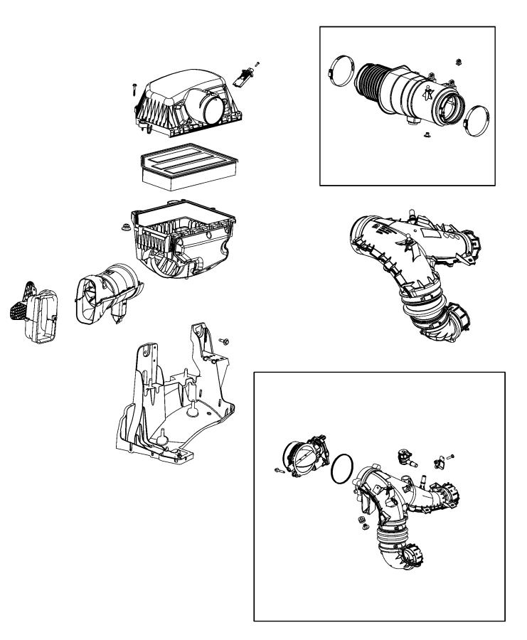 Diagram Air Cleaner and Related Parts. for your 2024 Jeep Gladiator Rubicon X  