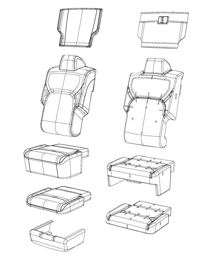 Diagram Front Seat, Center. for your 2012 Ram 1500   