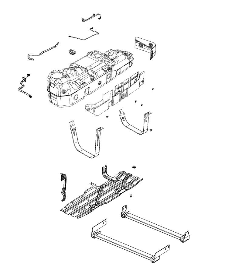 Diagram Fuel Tank and Related Parts. for your 2024 Ram 1500   