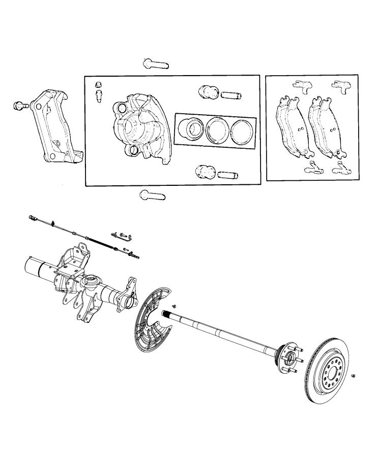 Diagram Brakes, Rear, Disc. for your 2003 Chrysler 300  M 