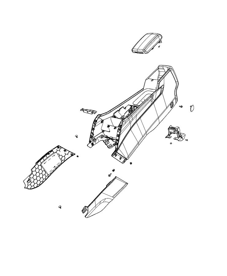 Diagram Floor Console, Front. for your 2000 Chrysler 300  M 