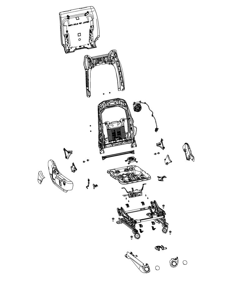 Diagram Adjusters, Recliners, Shields and Risers - Passenger Seat. for your Dodge